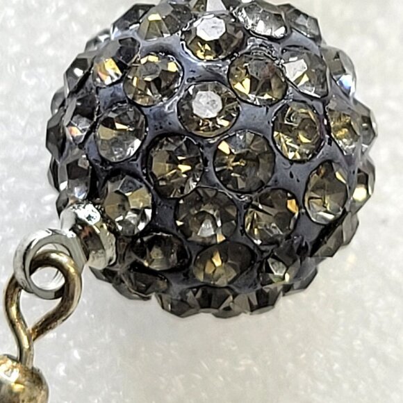 Mini Grey Dangle Ball Bead Earrings - Picture 2 of 7